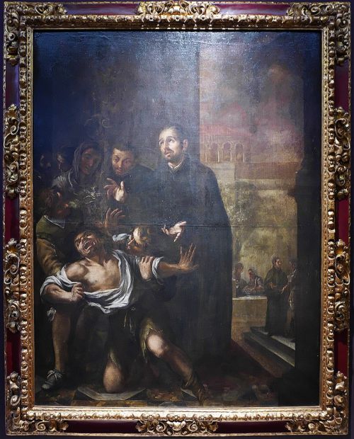 San Ignacio exorcizando a un endemoniado